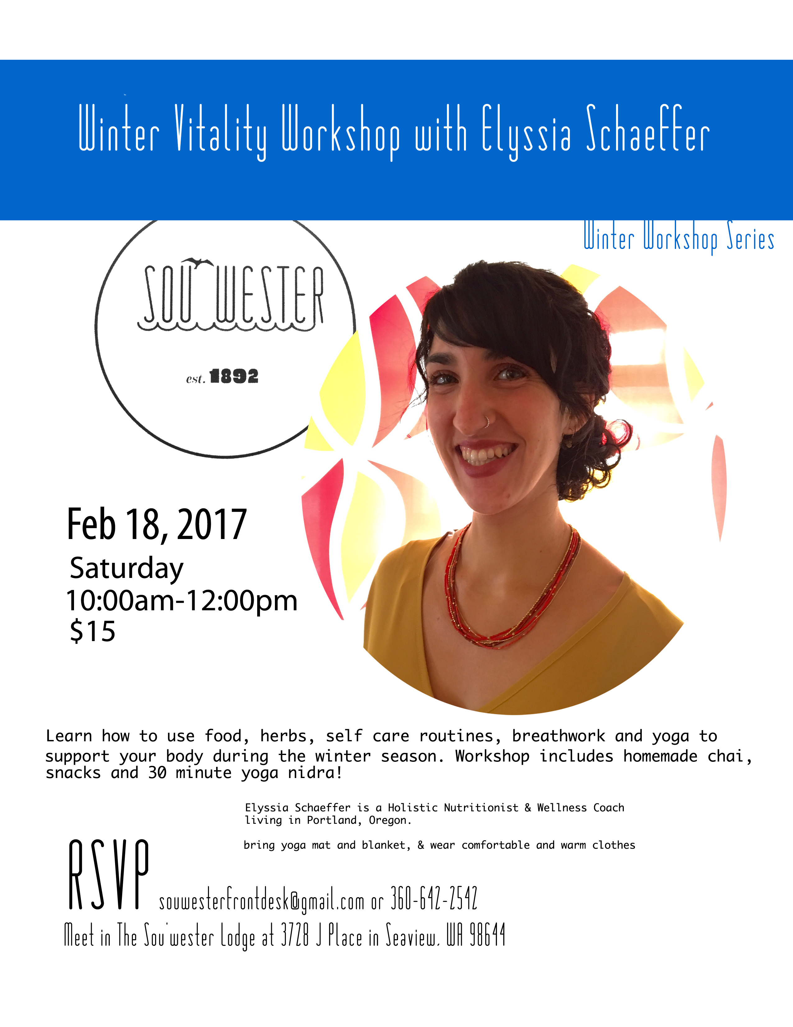 Winter Vitality Workshop with Elyssia Schaeffer